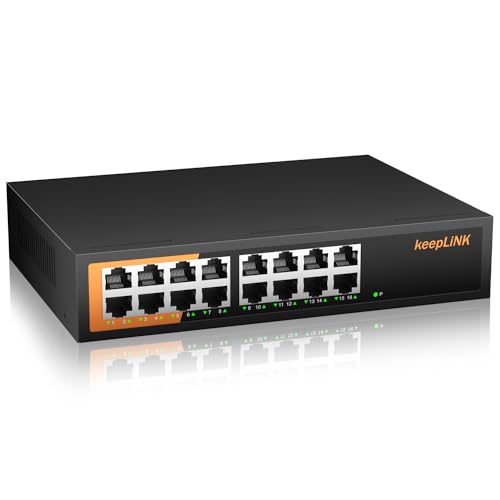 keepLiNK 16ポート スイッチングハブ KP-9000-16G 2台 keepLiNK 16ポート スイッチングハブ KP-9000-16G 2台